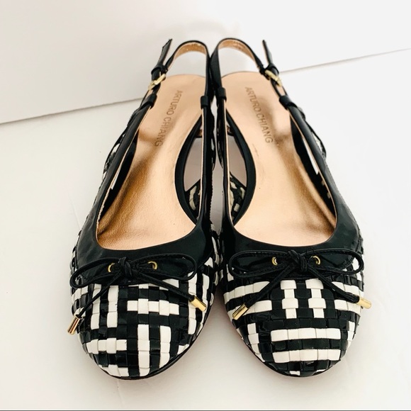 Arturo Chiang Shoes - Arturo Chiang Woven Sling Back Shoes Sz 8.5 GUC